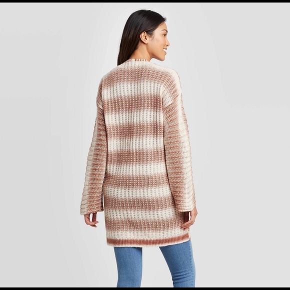 Knox Rose Women's Striped Long Sleeve Cardigan SZ XL‎ - Picture 2 of 2